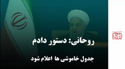 روحانی: دستور دادم جدول خاموشی ها اعلام شود