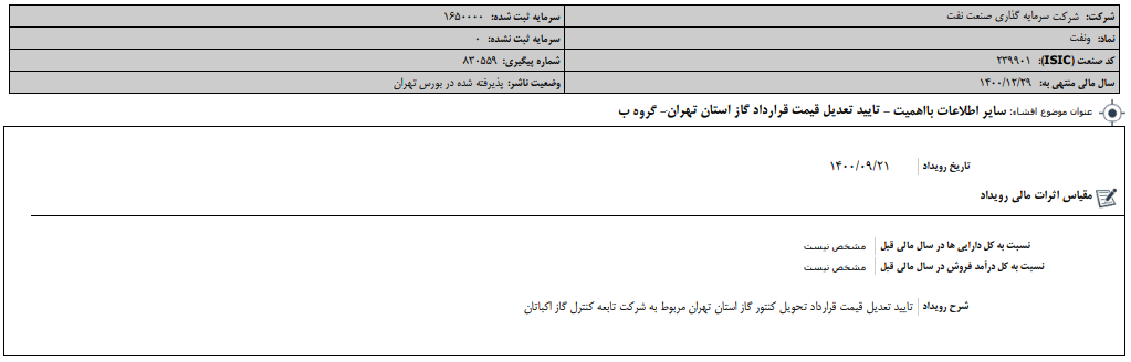 تعدیل قیمت " ونفت "