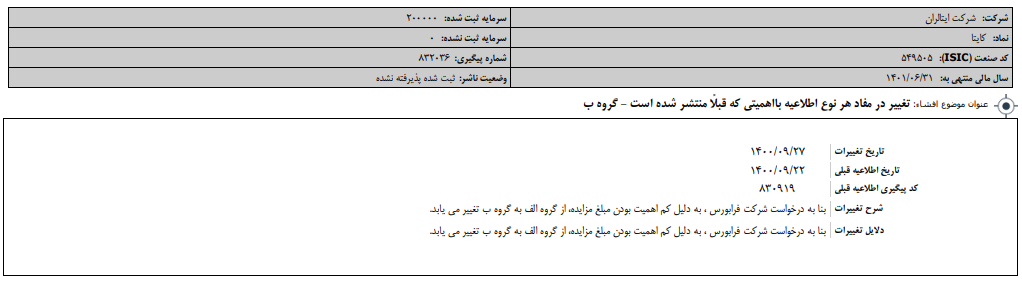 " کایتا " شفاف سازی کرد