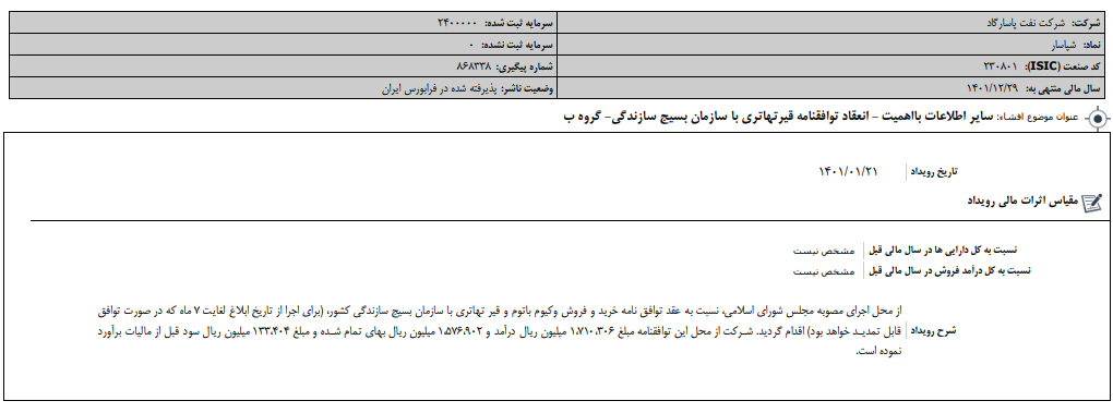 " شپاس " توافق کرد