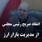 انتقاد صریح رئیس مجلس از مدیریت بازار ارز
