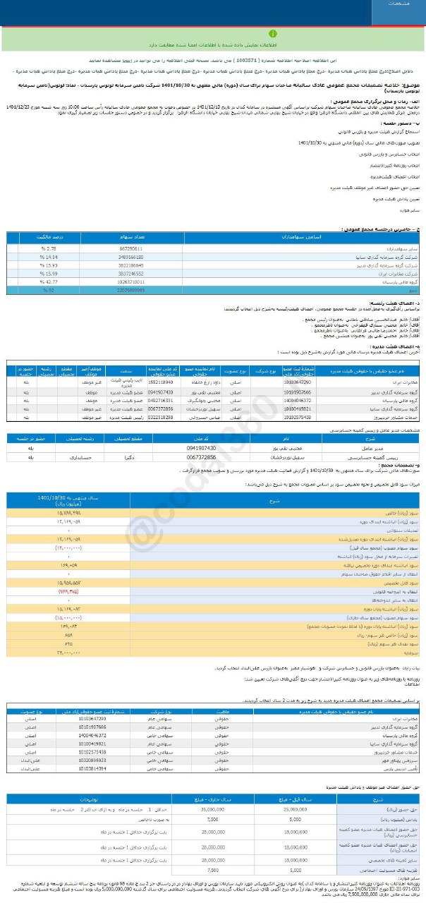  سود نقدی هر سهم لوتوس چقدر است؟