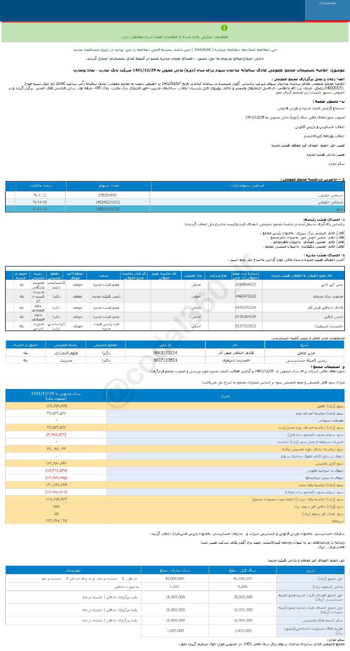 وتجارت به هر سهم چقدر سود داد؟