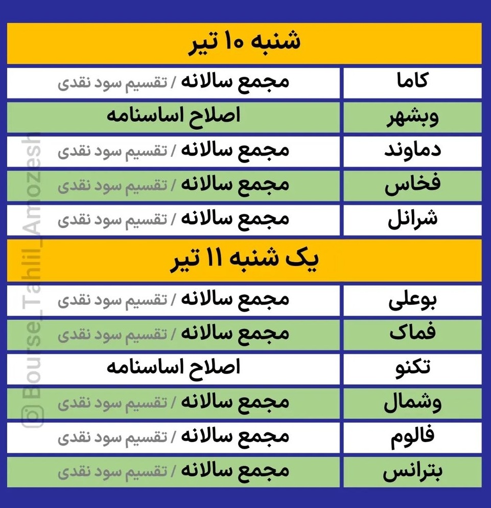 این هفته به کدام مجامع برویم؟!