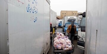 افزایش قیمت مرغ‌ و خرید و فروش در کوچه‌ پس‌کوچه‌های اطراف میدان بهمن‌