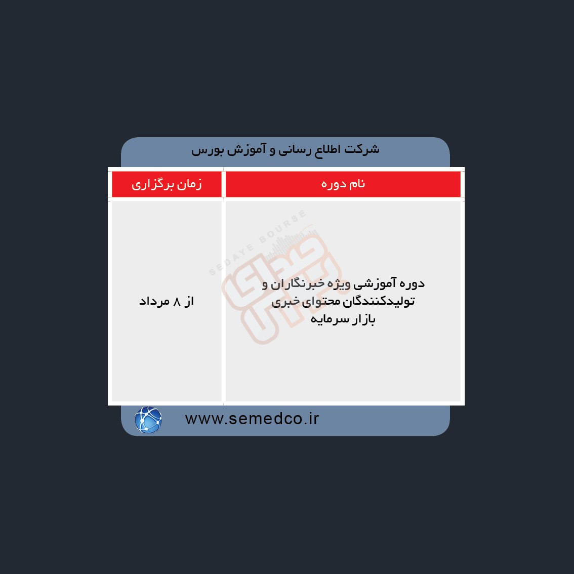 دوره های آموزش مالی در هفته آینده