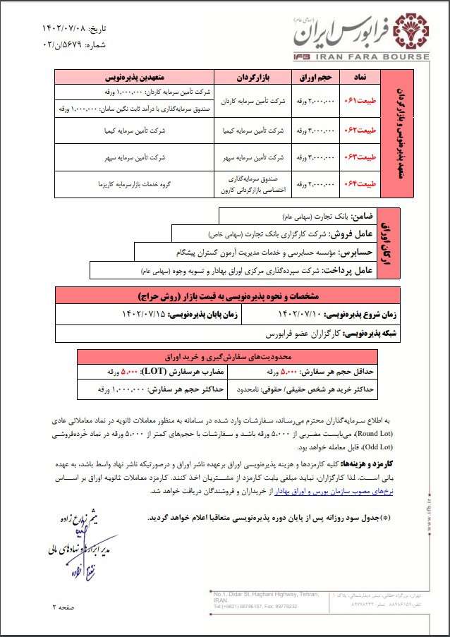پذیرهنویسی شرکت طبیعت سبز پارس کهن از دوشنبه