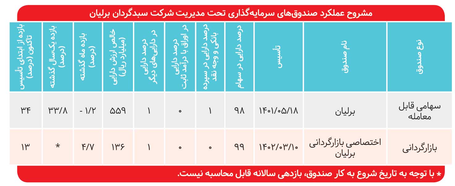 بازدهی ۳۴ درصدی «برلیان» در یکسال