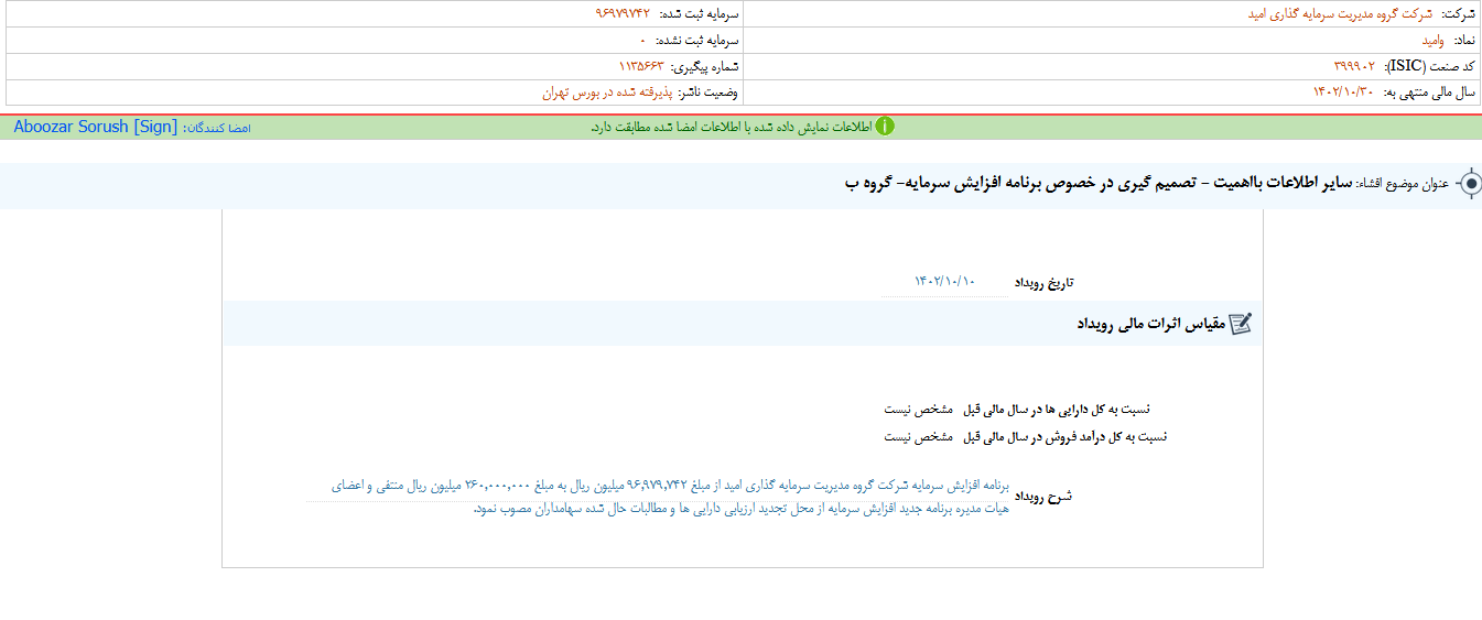 وامید هم تجدیدی شد