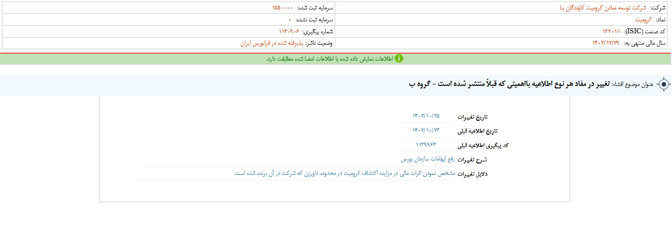 تغییر گروه اطلاعیه در کرومیت