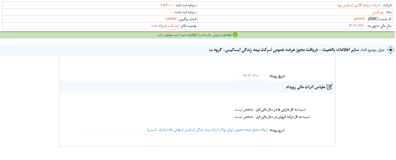 عرضه بیمه زندگی ویسا