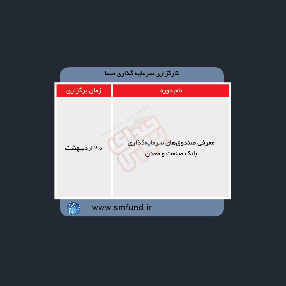 دوره های آموزش مالی در هفته آینده