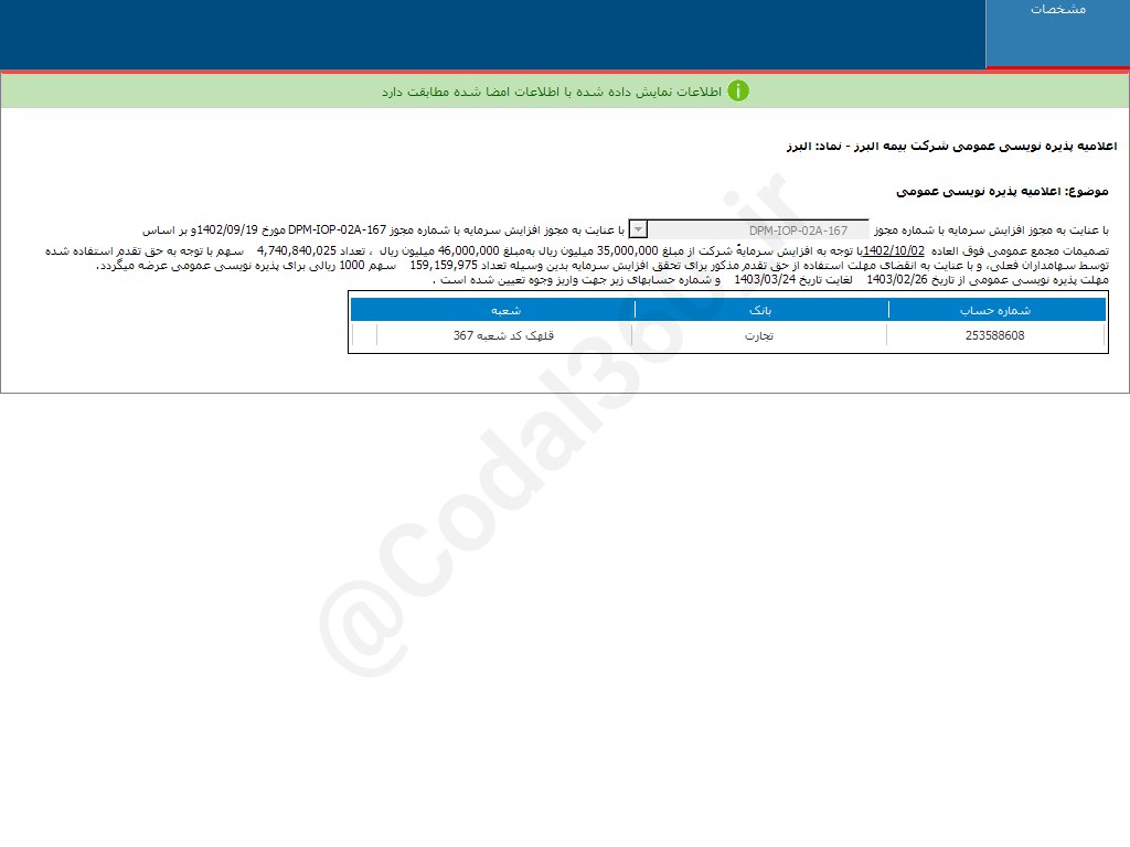 البرز پذیره نویسی می شود