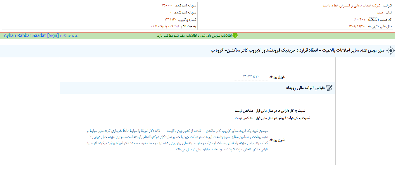 حبندر از انعقاد قرارداد جدید خبر داد