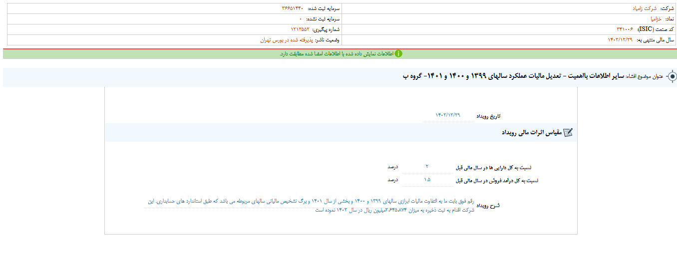 خزامیا از چگونگی تعدیل مالیات عملکرد خبر داد