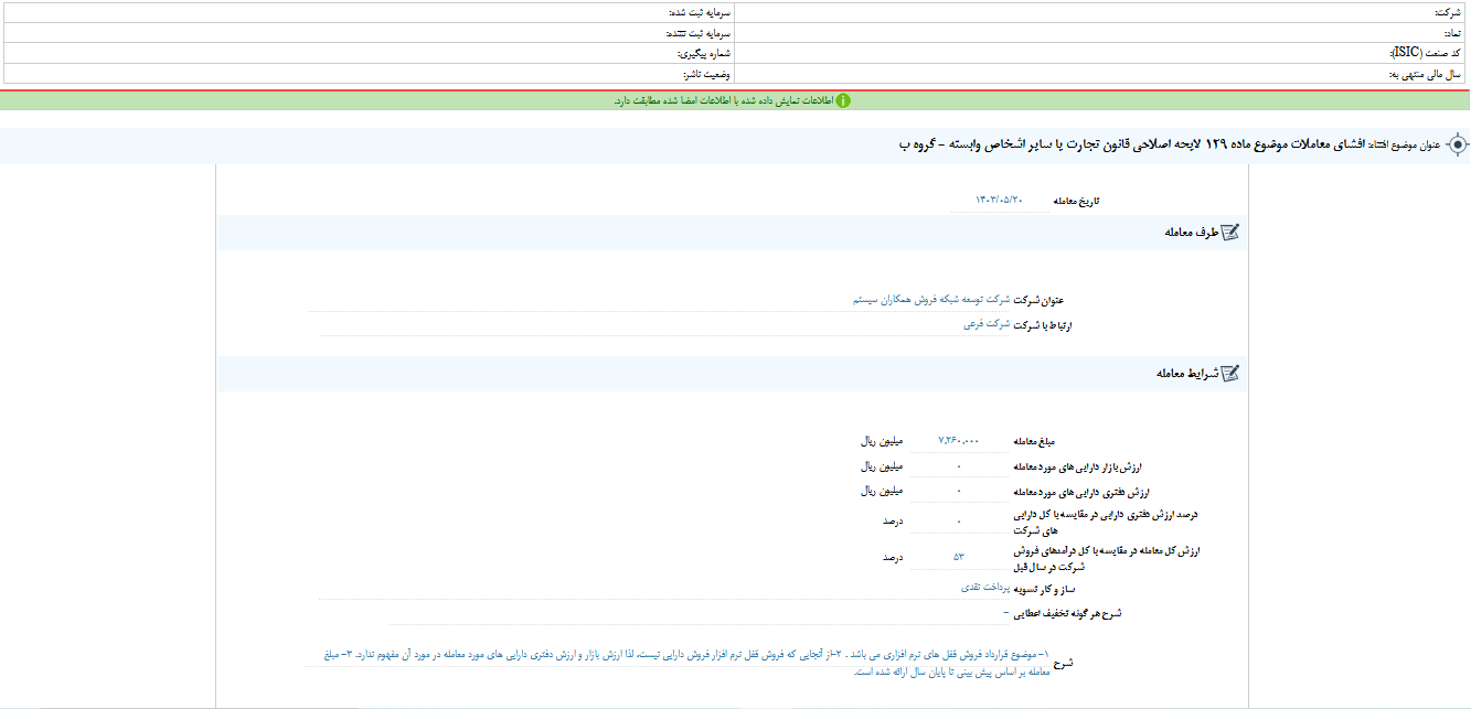 سیستم از اصلاح لایحه قانون تجارت خبر داد