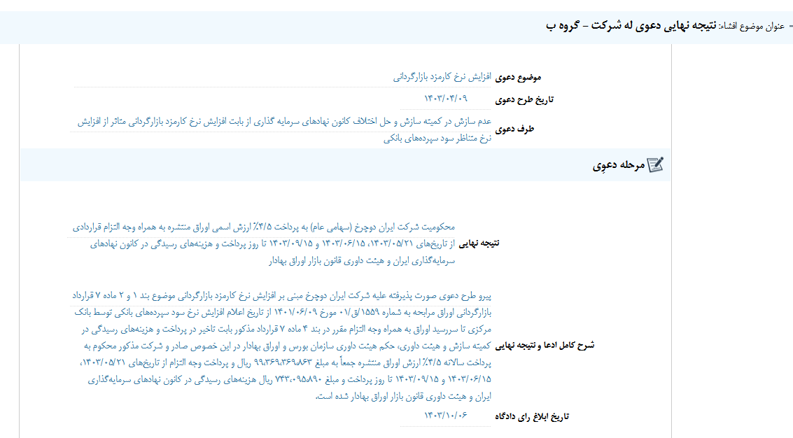 نتیجه دعوی له امید مشخص شد