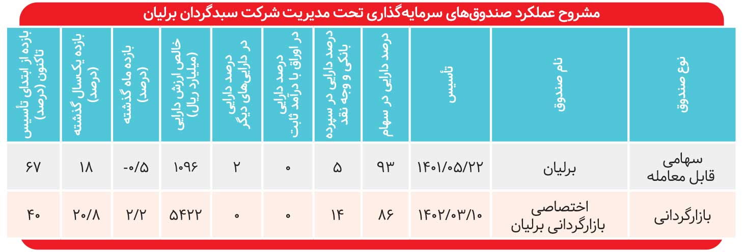 بازدهی ۱۸ درصدی «برلیان» در یکسال