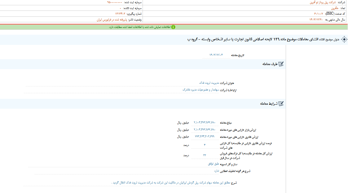 اصلاح قانون تجارت حآفرین