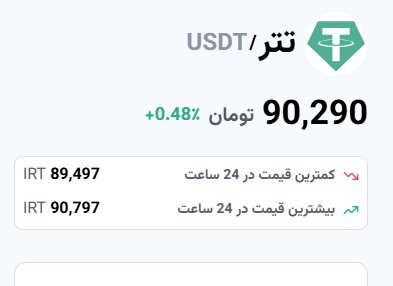 قیمت تتر امروز ۱۹ اسفند ۱۴۰۳