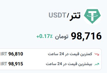 قیمت تتر امروز ۹ فروردین ۱۴۰۴