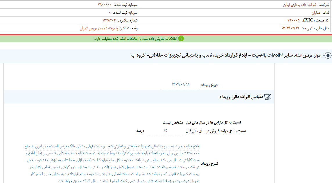 شفاف سازی مداران از نحوه انعقاد یک قرارداد