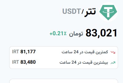 قیمت رمز ارز تتر امروز ۱ اردیبهشت ۱۴۰۴