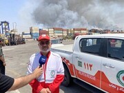 آخرین وضعیت عملیات اطفای حریق در بندرعباس/ وزش باد کار اطفای حریق را دشوار کرد
