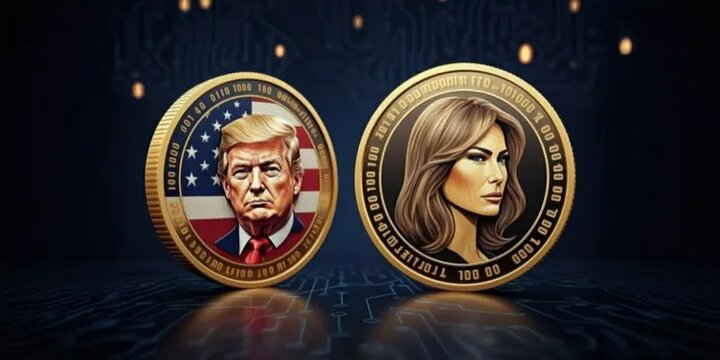 سلطه کامل توکن‌های TRUMP و MELANIA بر بازار میم کوین‌های سیاسی