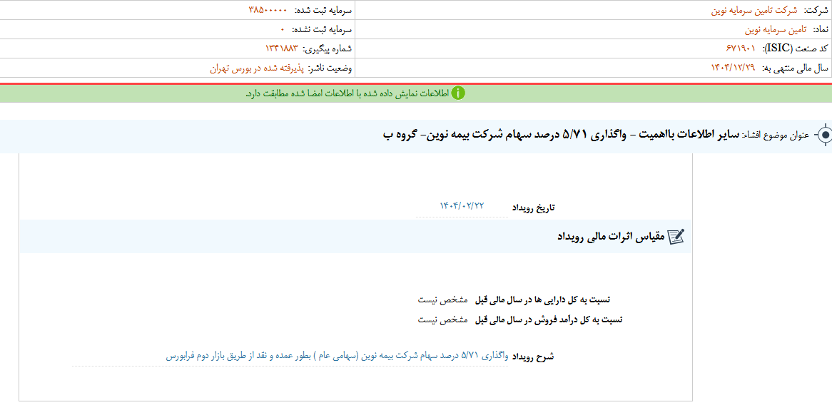 تنوین سهام واگذار می کند