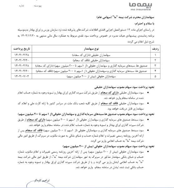 بیمه ما چه وقت سود می دهد؟