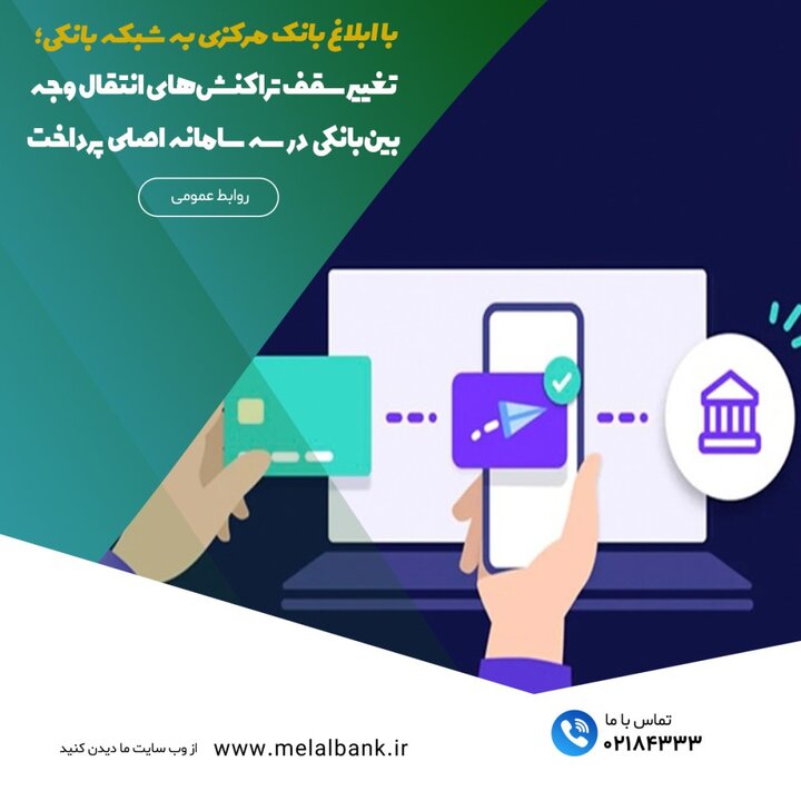 تغییر سقف تراکنش‌های انتقال وجه بین‌بانکی