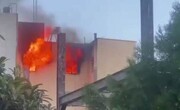 آتش سوزی طبقه پنجم شهرداری ایلام به دلیل اتصال برق