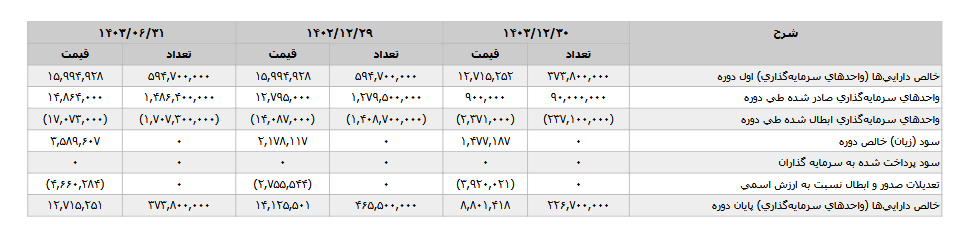 تصیمیم در ۶ ماهه چقدر سود خالص دارد؟