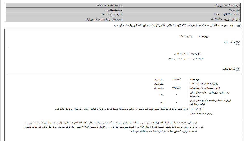 لایحه اصلاحی قانون تجارت بهپاک