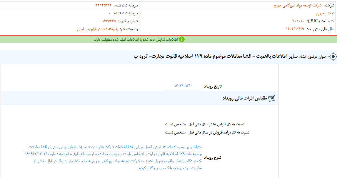 اصلاحیه قانوت تجارت بجهرم