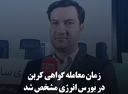 زمان معامله گواهی کربن در بورس انرژی مشخص شد