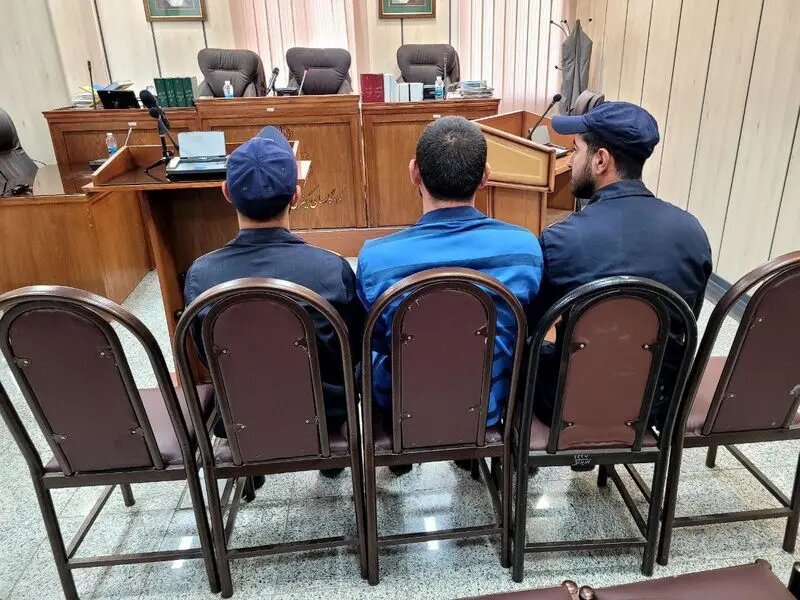 اولین عکس از قاتل الهه حسین نژاد در جلسه محاکمه امروز