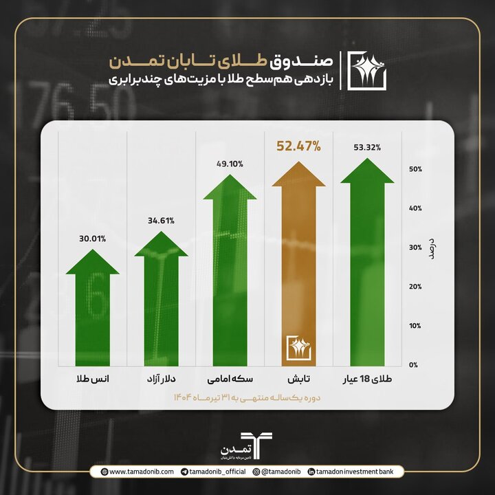 طلای تابان تمدن؛ بازدهی هم‌سطح طلا با مزیت‌های چندبرابری