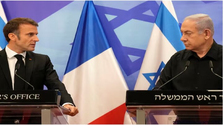 نتانیاهو مکرون را به «دامن زدن به یهودستیزی» متهم کرد