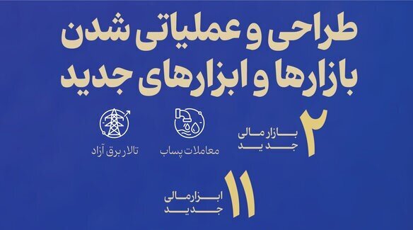 ۱۱ ابزار و ۲ بازار مالی جدید طراحی و عملیاتی شد