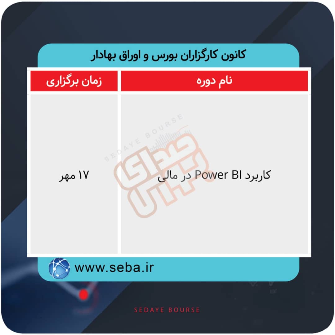 برگزاری دوره های آموزشی در بورس