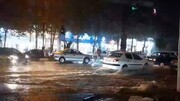 باران شدید و آب‌گرفتگی معابر در گرگان