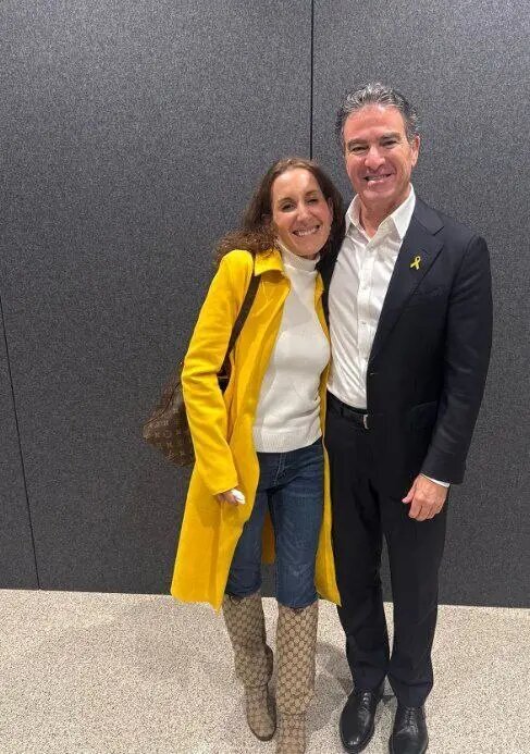 دیدار صمیمی کاترین شکدم با رئیس اسبق موساد