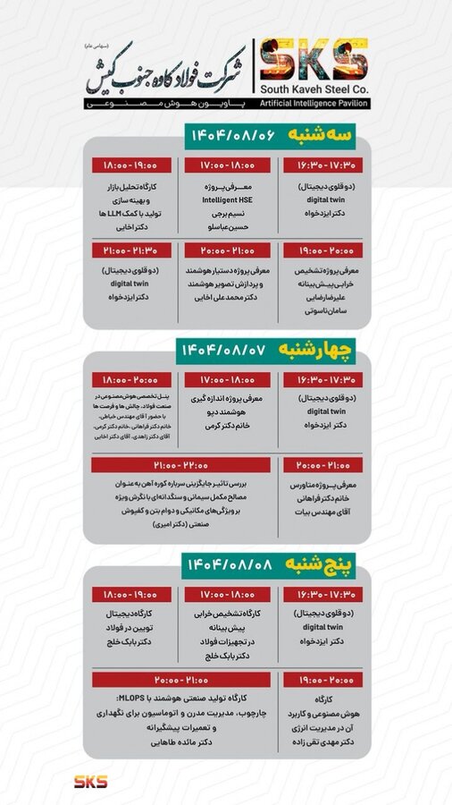 رونمایی از نخستین پاویون هوش مصنوعی صنعت فولاد توسط شرکت فولاد کاوه جنوب کیش