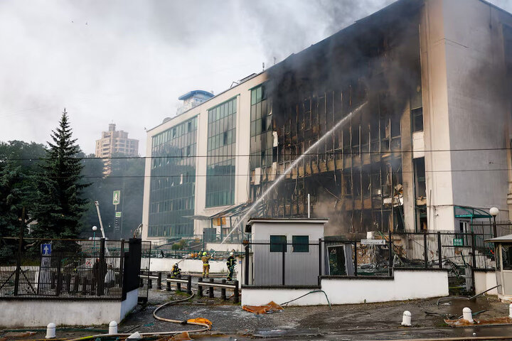 حملات گسترده پهپادی روسیه به شهرهای اوکراین