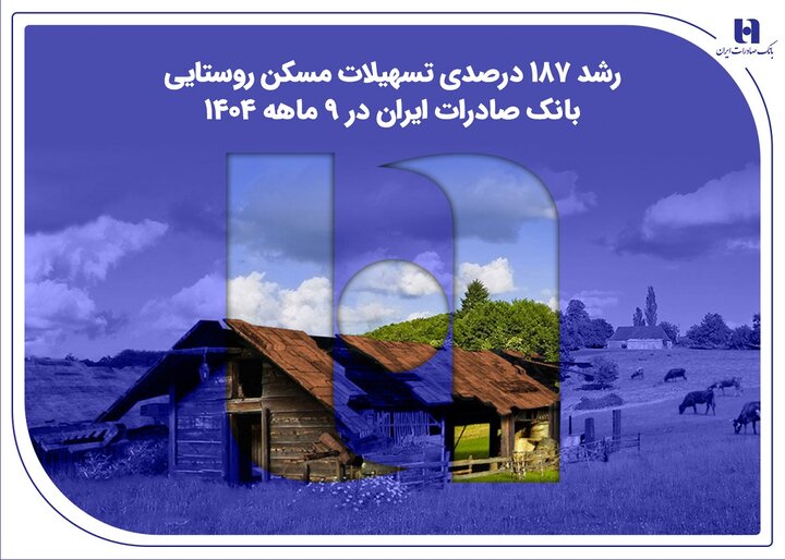 رشد ۱۸۷ درصدی تسهیلات مسکن روستایی بانک صادرات ایران رشد ۱۸۷ درصدی تسهیلات مسکن روستایی بانک صادرات ایران