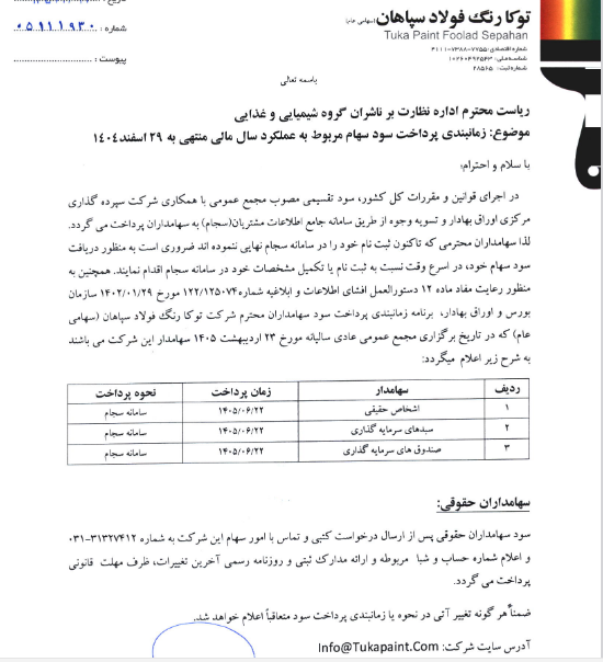 زمانبندی واریز سود شتوکا اعلام شد