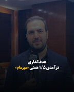 هدف‌گذاری درآمدی ۱/۵ همتی «مهرمام»