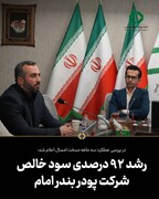 رشد ۹۲ درصدی سود خالص شرکت پودر بندر امام